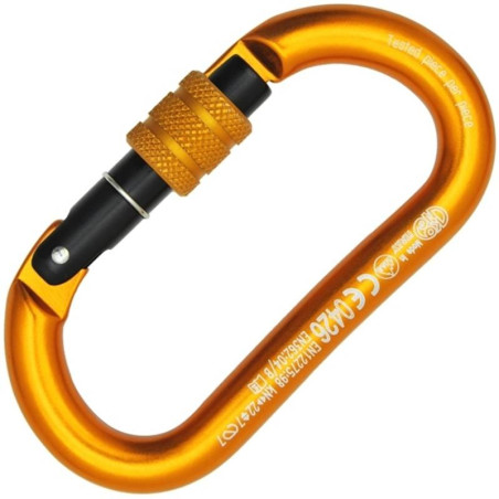 Mosquetão Oval Alu Classic Screw Sleeve – Laranja – Kong