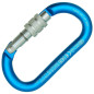 Mosquetão Oval Alu Classic Screw Sleeve – Azul – Kong