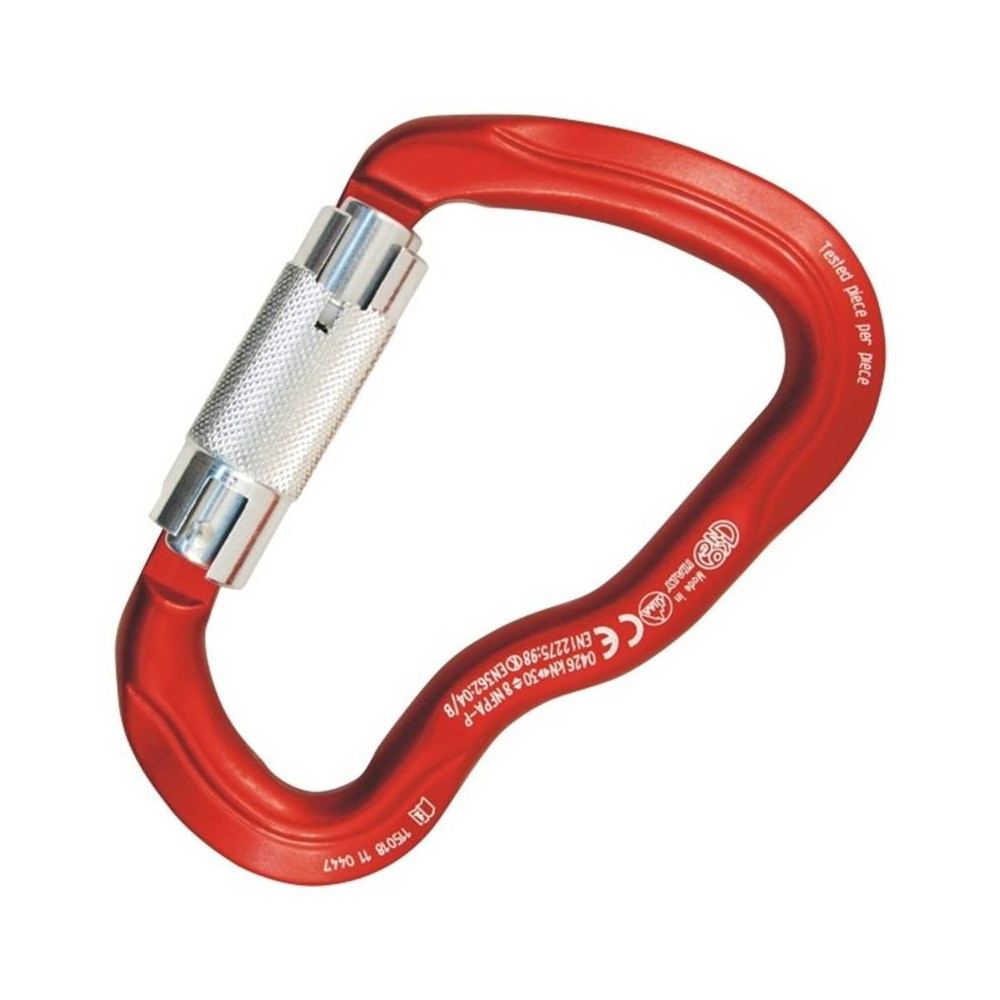 Mosquetão Ferrata Auto Block – Vermelho – Kong