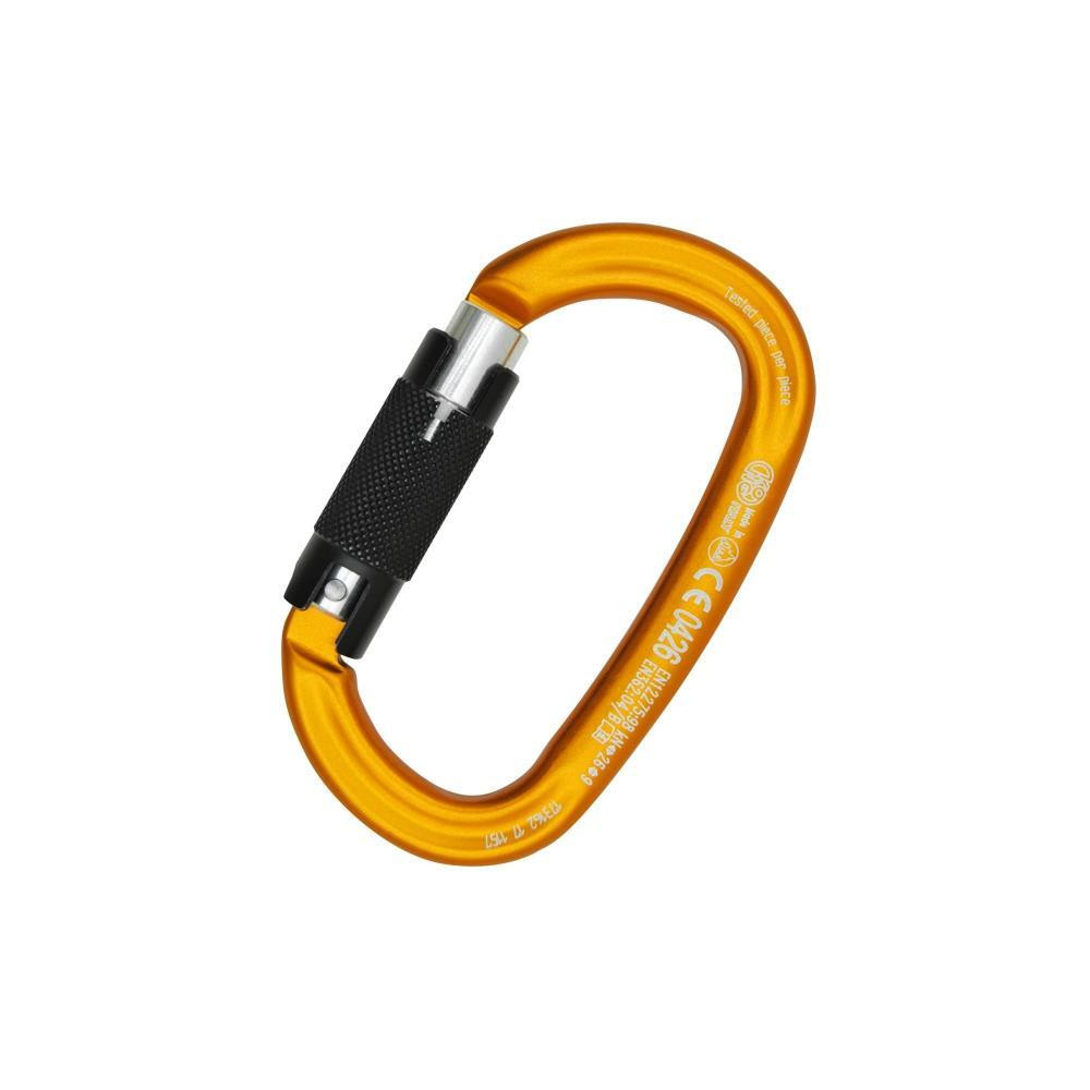 Mosquetão Ovalone Alu Auto Block – Laranja – Kong