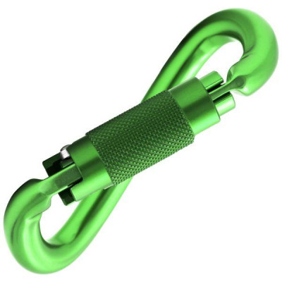 Mosquetão Ovalone DNA Alu Auto Block Verde KONG