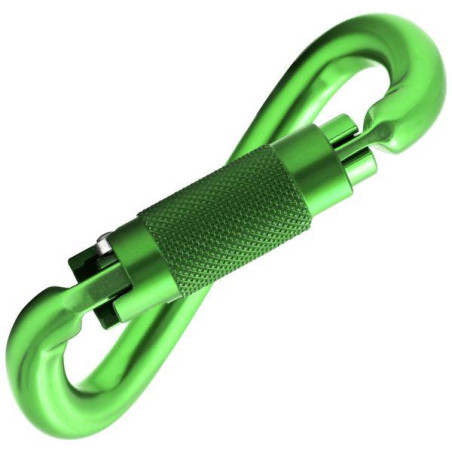 Mosquetão Ovalone DNA Alu Auto Block Verde KONG
