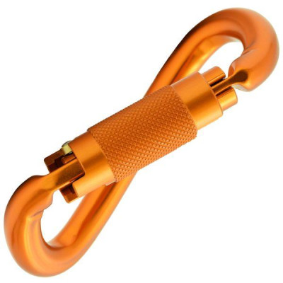 Mosquetão Ovalone DNA Alu Auto Block Laranja KONG