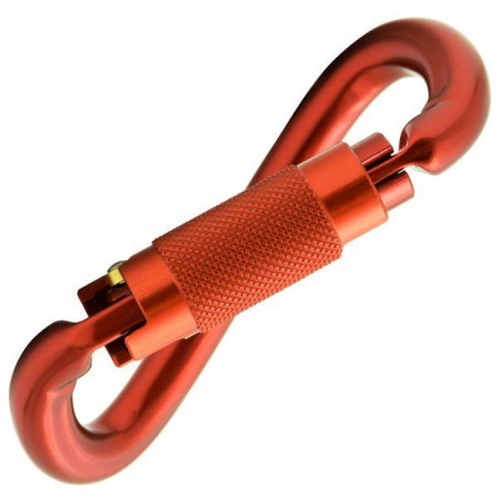 Mosquetão Ovalone DNA Alu Auto Block Vermelho KONG