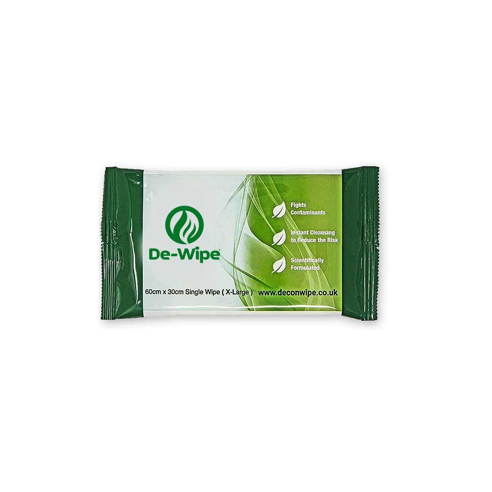 Toalhita Biodegradável XL DE-WIPE - unidade - tamanho 60cm ×30cm Toalhita Biodegradável XL DE-WIPE - unidade - tamanho 60cm ×30cm
