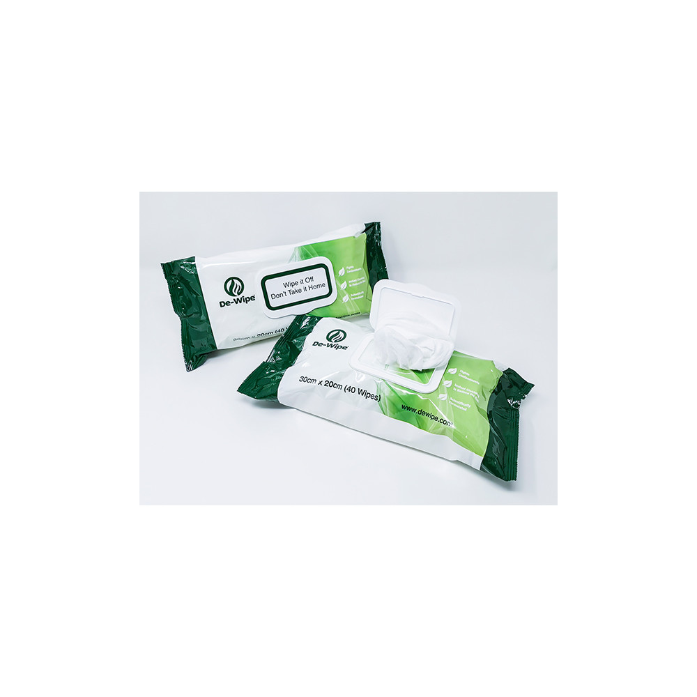 Toalhitas Biodegradáveis DE-WIPE- pack 40 unidades - tamanho 30cm ×20cm Toalhitas Biodegradáveis DE-WIPE- pack 40 unidades - tamanho 30cm ×20cm