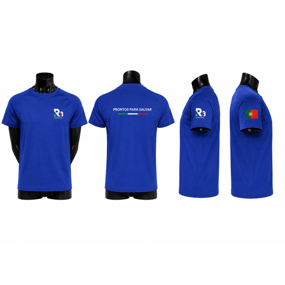 T-Shirt Técnica R3 Portugal Prontos para Salvar T-Shirt Técnica R3 Portugal Prontos para Salvar