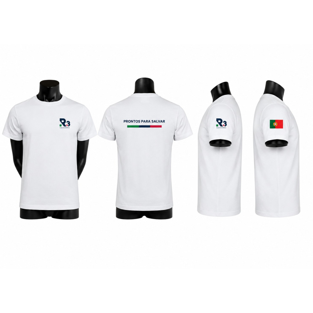 T-Shirt Técnica R3 Portugal Prontos para Salvar T-Shirt Técnica R3 Portugal Prontos para Salvar