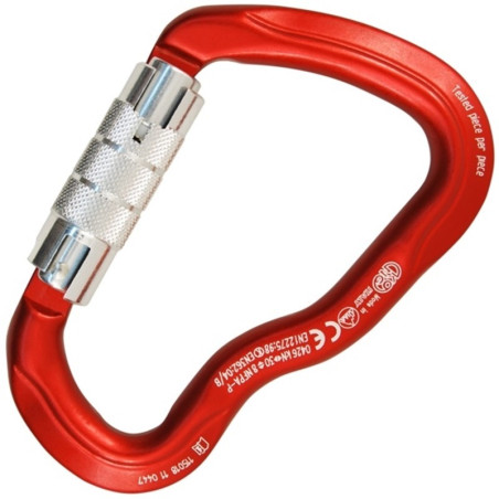 Mosquetão Ferrata Twist Lock – Vermelho – Kong