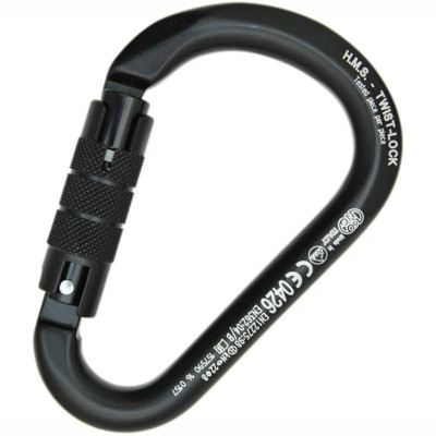 Mosquetão Hms Classic Twist Lock – Preto – Kong