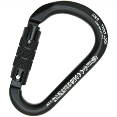 Mosquetão Hms Classic Twist Lock – Preto – Kong