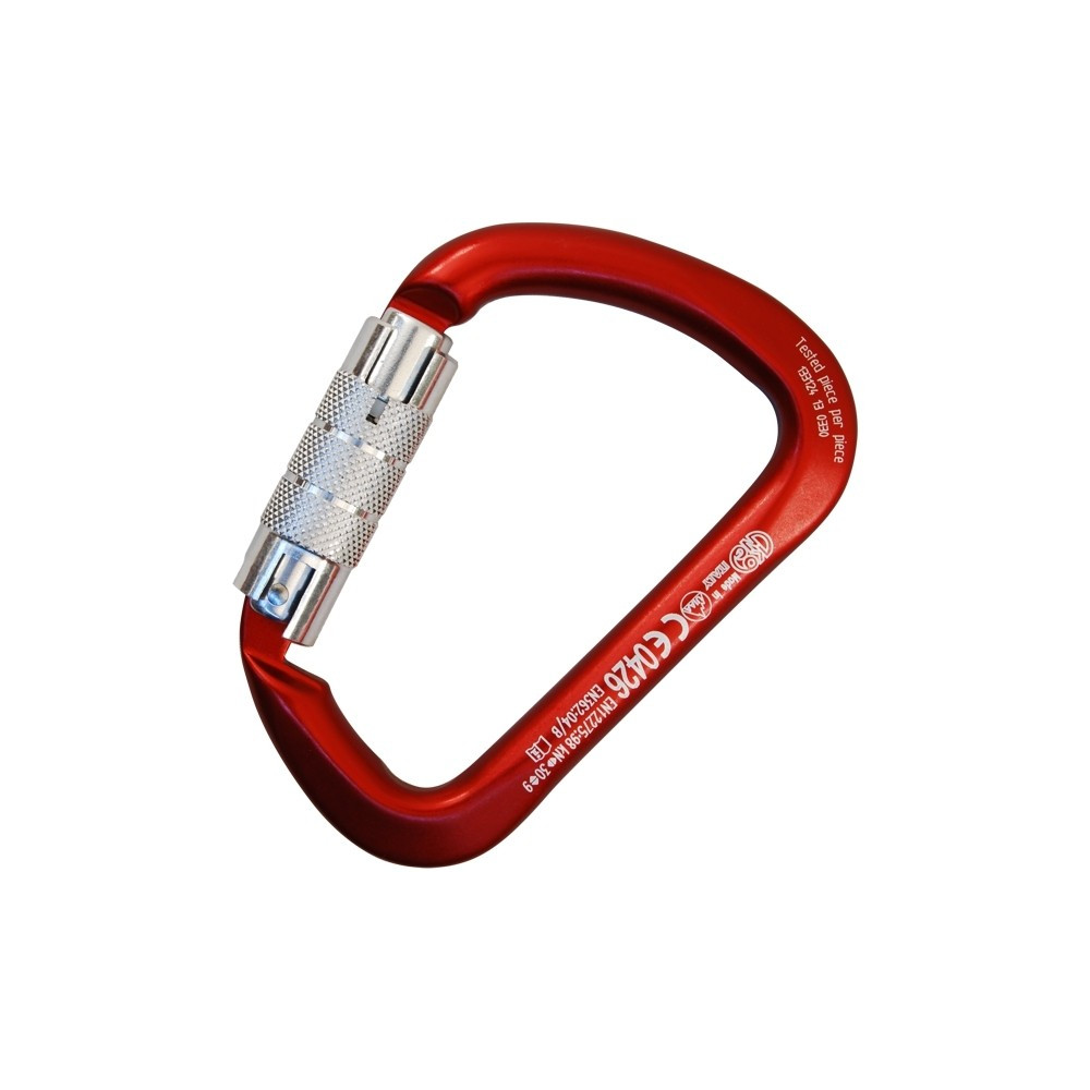 Mosquetão X-Large Alu Twist Lock – Vermelho – Kong