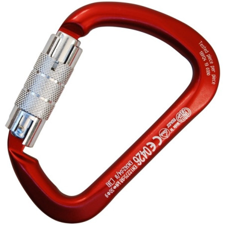 Mosquetão X-Large Alu Twist Lock – Vermelho – Kong